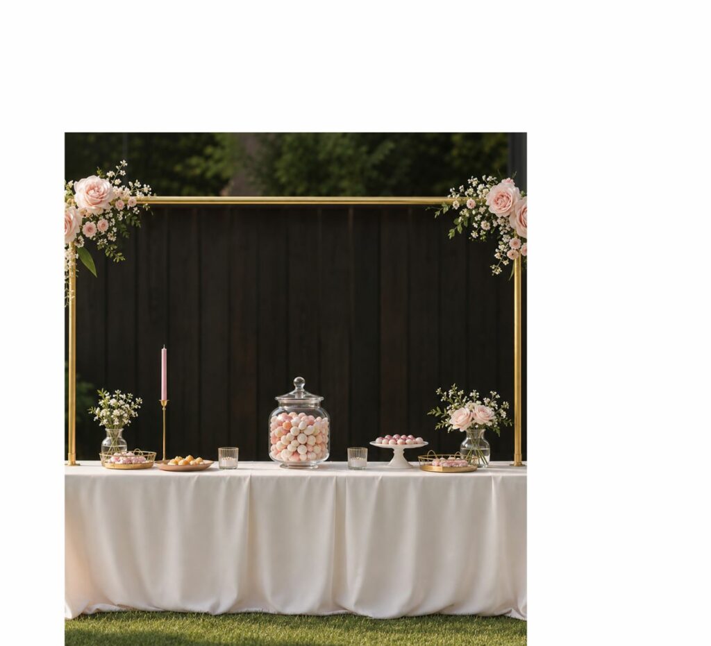 Arche de table dorée