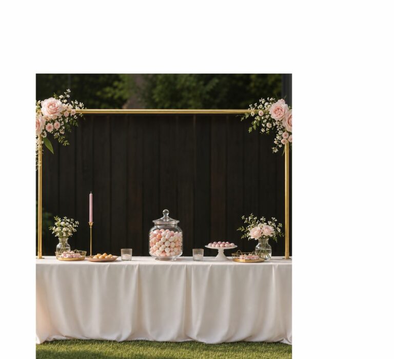 Arche de table dorée
