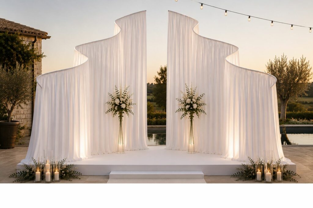 Arche ondulée blanche H 2,40 m × L 6 m