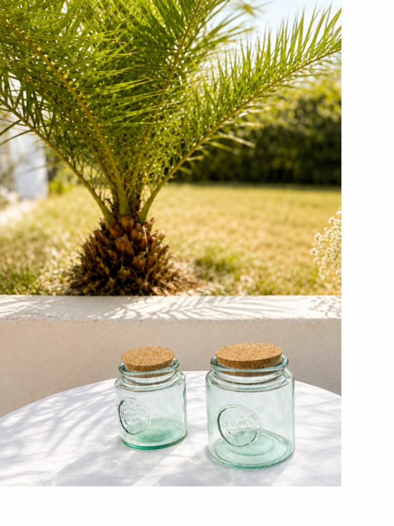 Petits pots en verre avec bouchon en liège
