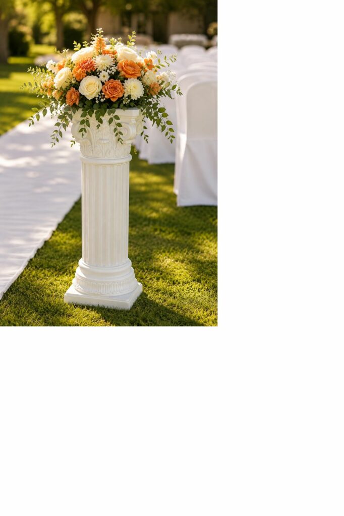 Colonne romaine blanche – H 88 cm
